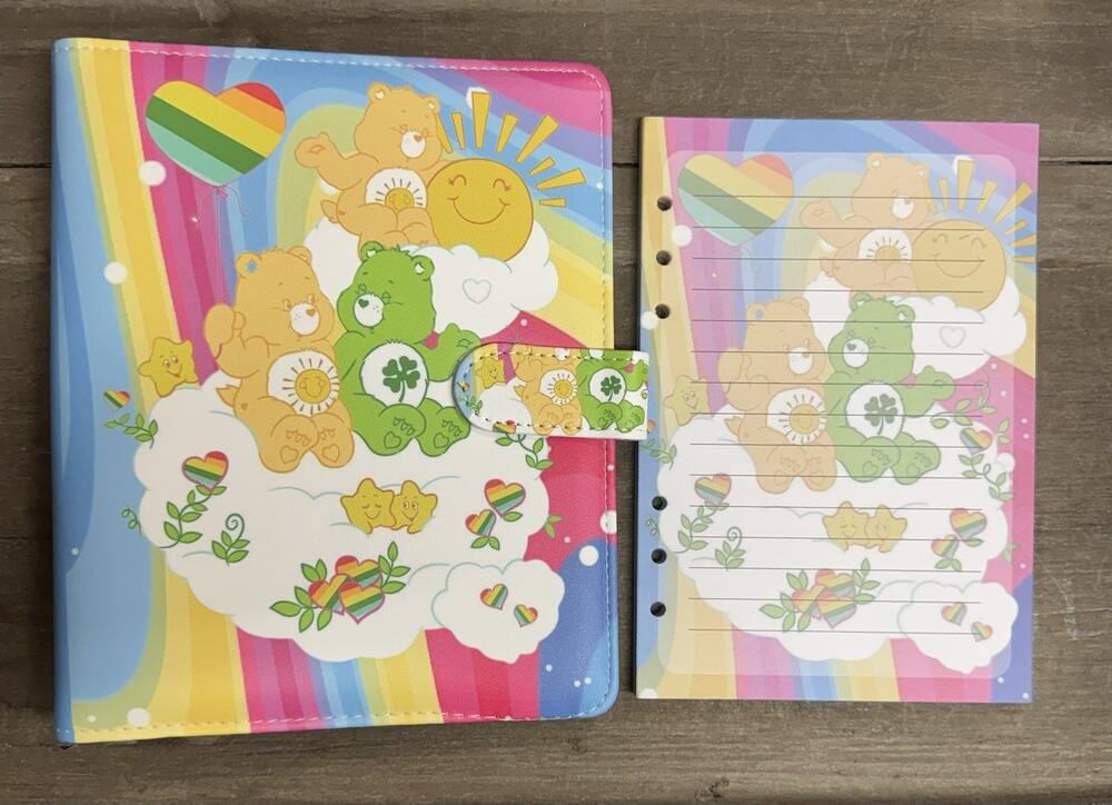 Care Bear A5 Binder w/ matching paper